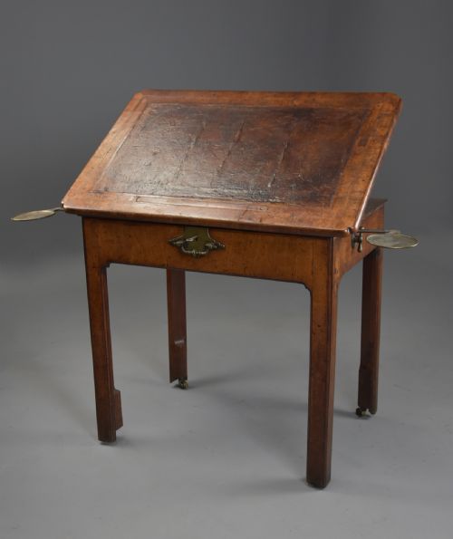 fig 1. Rare example of an early 18th century English walnut Architect’s table of superb patina