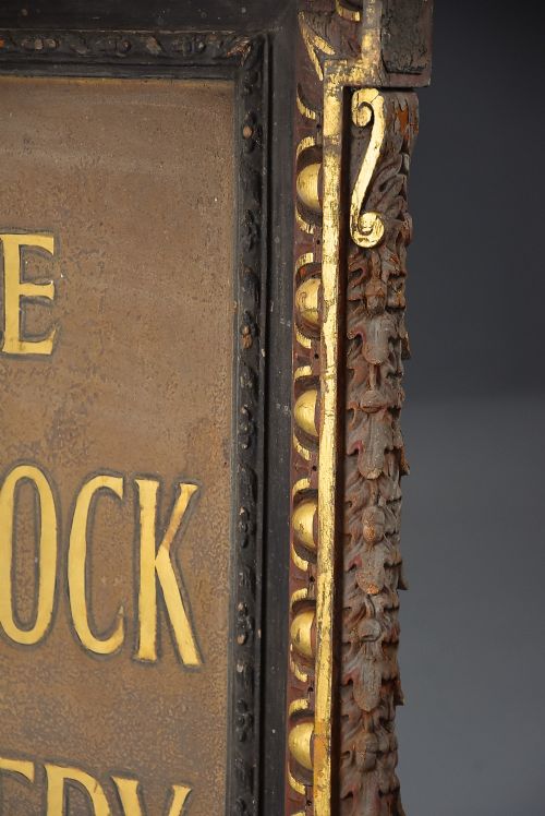 EARLY 20TH CENTURY CARVED WOOD PAINTED GILDED SHOP SIGN OF THE BALDOCK GALLERY - ADDITIONAL PHOTO 8