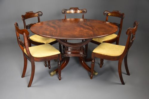 RARE EARLY 19TH CENTURY REGENCY MAHOGANY BREAKFAST TABLE OR CENTRE TABLE OF FINE FADED PATINA - ADDITIONAL PHOTO 5
