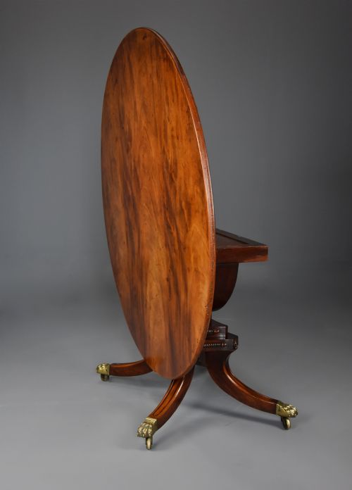 RARE EARLY 19TH CENTURY REGENCY MAHOGANY BREAKFAST TABLE OR CENTRE TABLE OF FINE FADED PATINA - ADDITIONAL PHOTO 8