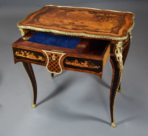 FINE QUALITY MID 19TH CENTURY FRENCH KINGWOOD INLAID CENTRE TABLE - ADDITIONAL PHOTO 4