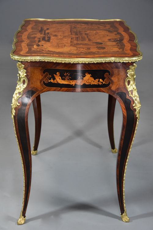 FINE QUALITY MID 19TH CENTURY FRENCH KINGWOOD INLAID CENTRE TABLE - ADDITIONAL PHOTO 7