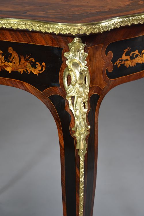 FINE QUALITY MID 19TH CENTURY FRENCH KINGWOOD INLAID CENTRE TABLE - ADDITIONAL PHOTO 8