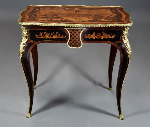 FINE QUALITY MID 19TH CENTURY FRENCH KINGWOOD INLAID CENTRE TABLE - ADDITIONAL PHOTO 13