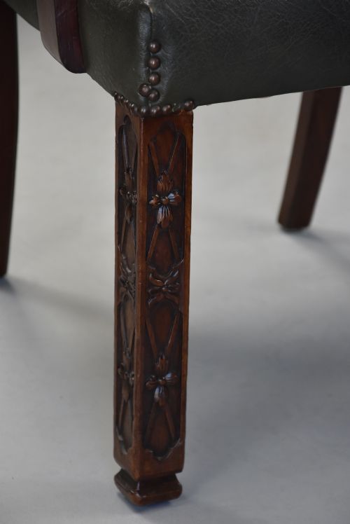 PAIR OF FINE QUALITY LATE 19TH CENTURY MAHOGANY OPEN ARMCHAIRS IN THE CHIPPENDALE STYLE - ADDITIONAL PHOTO 8