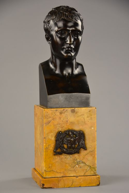 Fine Quality Early 19th Century French Bronze Bust of Napoleon on Marble Base