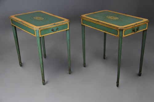 SUPERB QUALITY EARLY 20TH CENTURY UNIQUE HAND PAINTED BEDROOM SUITE IN THE GEORGE III STYLE - ADDITIONAL PHOTO 12