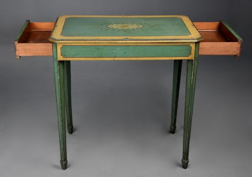 SUPERB QUALITY EARLY 20TH CENTURY UNIQUE HAND PAINTED BEDROOM SUITE IN THE GEORGE III STYLE - ADDITIONAL PHOTO 13