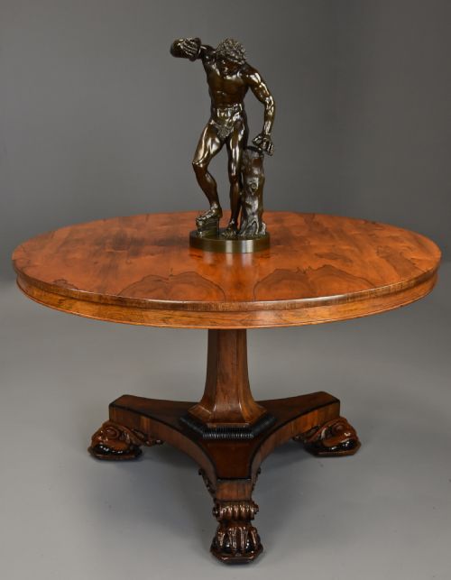 FINE QUALITY 19TH CENTURY WILLIAM IV ROSEWOOD TILT TOP BREAKFAST TABLE - ADDITIONAL PHOTO 2