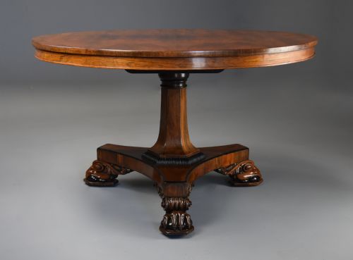FINE QUALITY 19TH CENTURY WILLIAM IV ROSEWOOD TILT TOP BREAKFAST TABLE - ADDITIONAL PHOTO 3