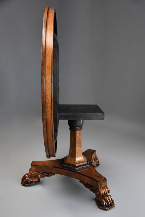 FINE QUALITY 19TH CENTURY WILLIAM IV ROSEWOOD TILT TOP BREAKFAST TABLE - ADDITIONAL PHOTO 10