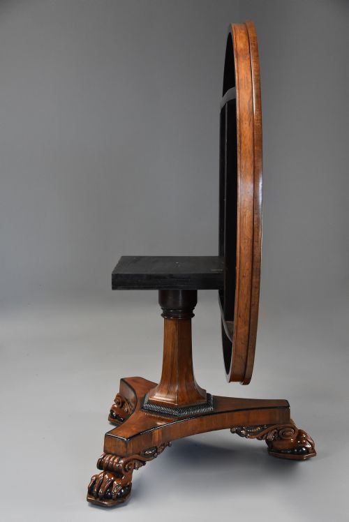 FINE QUALITY 19TH CENTURY WILLIAM IV ROSEWOOD TILT TOP BREAKFAST TABLE - ADDITIONAL PHOTO 11