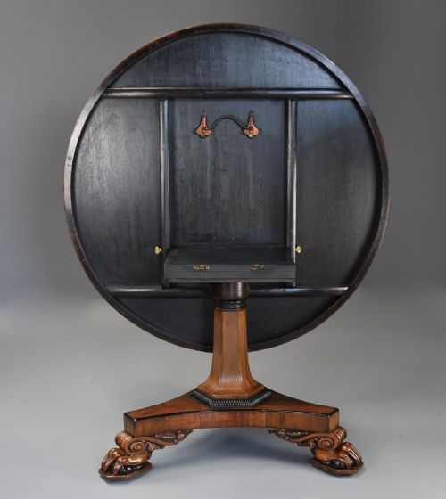 FINE QUALITY 19TH CENTURY WILLIAM IV ROSEWOOD TILT TOP BREAKFAST TABLE - ADDITIONAL PHOTO 12