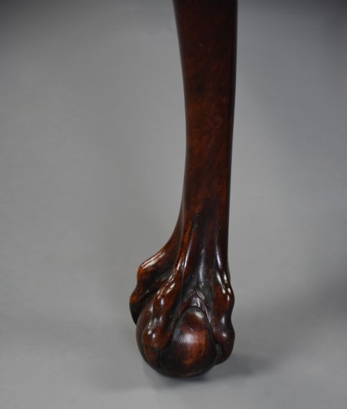 RARE SOPHISTICATED 18TH CENTURY IRISH AMERICAN BLACK WALNUT TEA TABLE OF SUPERB PATINA WITH UNUSUAL INLAID BIRD DESIGN - ADDITIONAL PHOTO 15