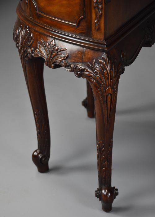 SUPERB QUALITY FINELY CARVED EDWARDIAN MAHOGANY KIDNEY SHAPED FREESTANDING DESK OR DRESSING TABLE - ADDITIONAL PHOTO 13