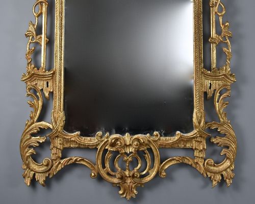 EARLY 20TH CENTURY FINE QUALITY CHINESE CHIPPENDALE STYLE CARVED GILTWOOD MIRROR - ADDITIONAL PHOTO 5