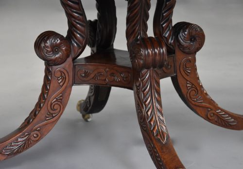 FINE QUALITY EARLY 19TH CENTURY REGENCY MAHOGANY DRUM OR LIBRARY TABLE POSSIBLY IRISH - ADDITIONAL PHOTO 15