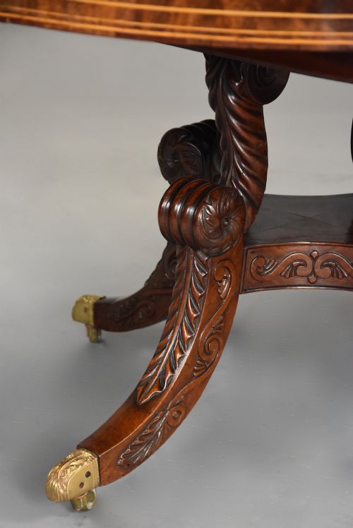 FINE QUALITY EARLY 19TH CENTURY REGENCY MAHOGANY DRUM OR LIBRARY TABLE POSSIBLY IRISH - ADDITIONAL PHOTO 16