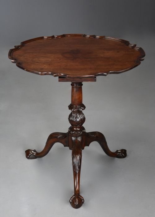 FINE QUALITY 18TH CENTURY GEORGE II MAHOGANY TRIPOD TABLE WITH SUPERB ORIGINAL RICH PATINA - ADDITIONAL PHOTO 1