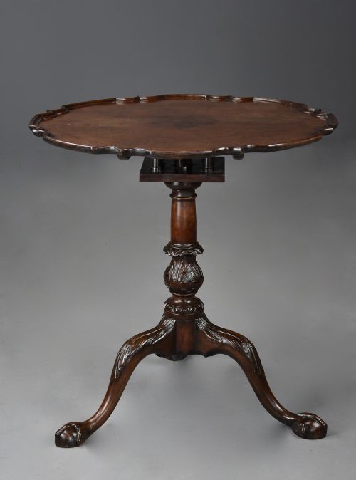 FINE QUALITY 18TH CENTURY GEORGE II MAHOGANY TRIPOD TABLE WITH SUPERB ORIGINAL RICH PATINA - ADDITIONAL PHOTO 2
