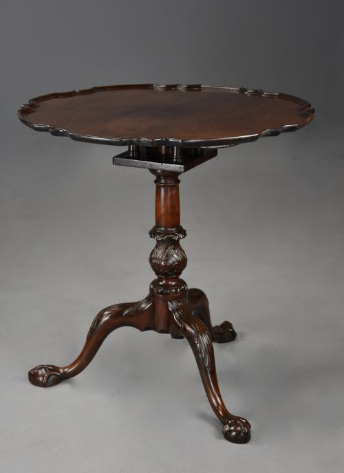 FINE QUALITY 18TH CENTURY GEORGE II MAHOGANY TRIPOD TABLE WITH SUPERB ORIGINAL RICH PATINA - ADDITIONAL PHOTO 4