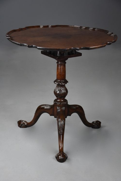 FINE QUALITY 18TH CENTURY GEORGE II MAHOGANY TRIPOD TABLE WITH SUPERB ORIGINAL RICH PATINA - ADDITIONAL PHOTO 5