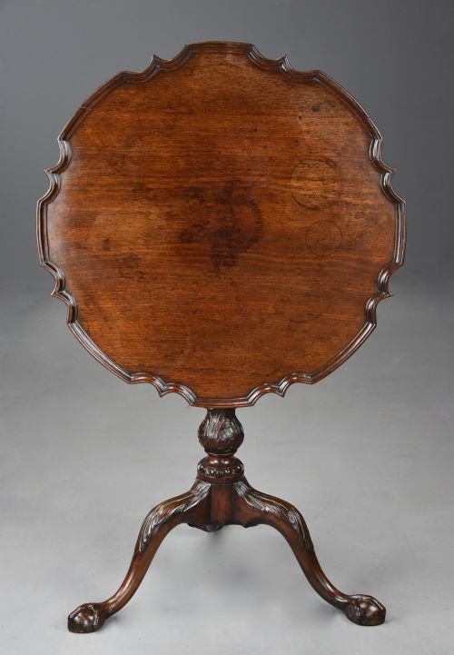 FINE QUALITY 18TH CENTURY GEORGE II MAHOGANY TRIPOD TABLE WITH SUPERB ORIGINAL RICH PATINA - ADDITIONAL PHOTO 6