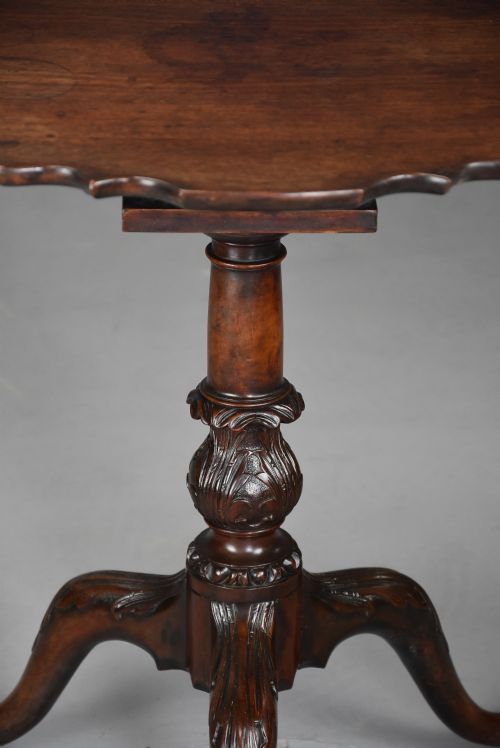 FINE QUALITY 18TH CENTURY GEORGE II MAHOGANY TRIPOD TABLE WITH SUPERB ORIGINAL RICH PATINA - ADDITIONAL PHOTO 9