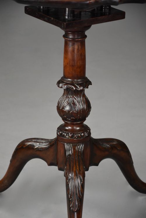 FINE QUALITY 18TH CENTURY GEORGE II MAHOGANY TRIPOD TABLE WITH SUPERB ORIGINAL RICH PATINA - ADDITIONAL PHOTO 10