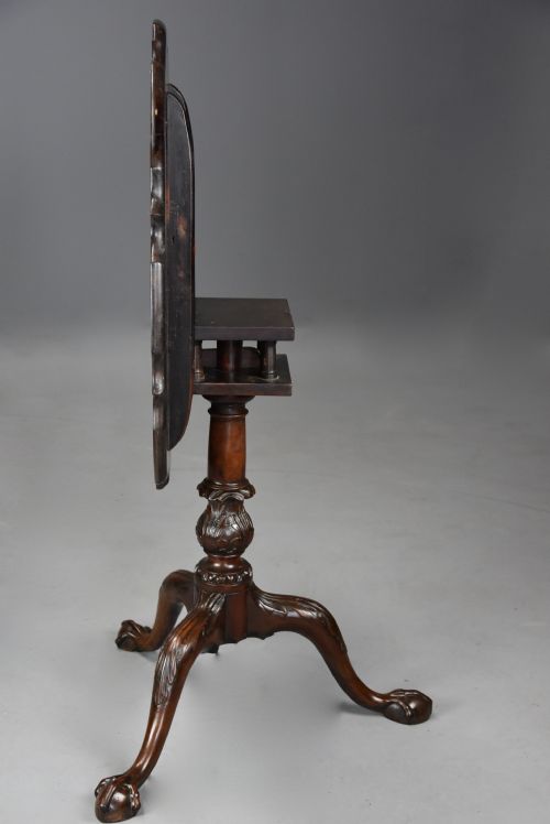 FINE QUALITY 18TH CENTURY GEORGE II MAHOGANY TRIPOD TABLE WITH SUPERB ORIGINAL RICH PATINA - ADDITIONAL PHOTO 11