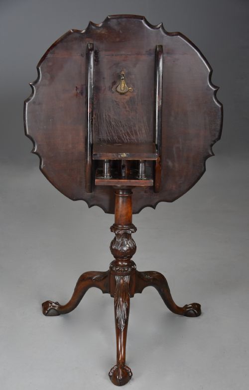 FINE QUALITY 18TH CENTURY GEORGE II MAHOGANY TRIPOD TABLE WITH SUPERB ORIGINAL RICH PATINA - ADDITIONAL PHOTO 12
