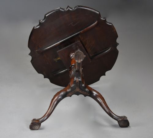 FINE QUALITY 18TH CENTURY GEORGE II MAHOGANY TRIPOD TABLE WITH SUPERB ORIGINAL RICH PATINA - ADDITIONAL PHOTO 13