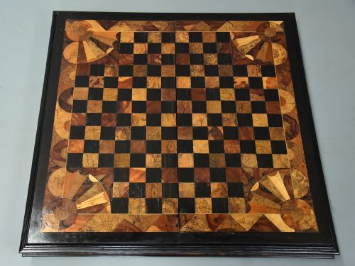 STUNNING EXTREMELY RARE EARLY 19TH CENTURY SPECIMEN WOOD GAMES TABLE PROBABLY CEYLONESE - ADDITIONAL PHOTO 8