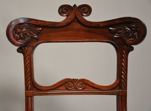 EARLY 19TH CENTURY FINE QUALITY SET OF SIX REGENCY ROSEWOOD DINING CHAIRS - ADDITIONAL PHOTO 5