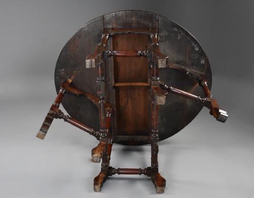 RARE 18TH CENTURY RED WALNUT GATELEG TABLE OF SMALL PROPORTIONS FINE PATINA - ADDITIONAL PHOTO 13