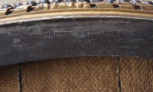LARGE MID 19TH CENTURY FRENCH CARVED GILTWOOD STOOL STAMPED 'LOIDRAULT FRERES PARIS' - ADDITIONAL PHOTO 10