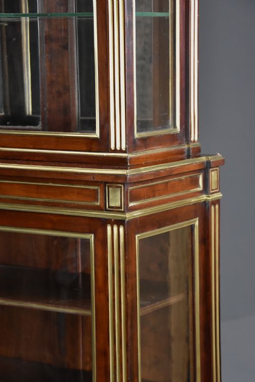 HIGHLY DECORATIVE LATE 19TH CENTURY FRENCH DIRECTOIRE STYLE MAHOGANY VITRINE OR DISPLAY CABINET - ADDITIONAL PHOTO 8
