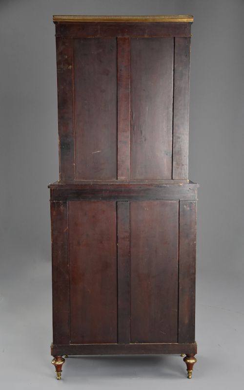 HIGHLY DECORATIVE LATE 19TH CENTURY FRENCH DIRECTOIRE STYLE MAHOGANY VITRINE OR DISPLAY CABINET - ADDITIONAL PHOTO 13