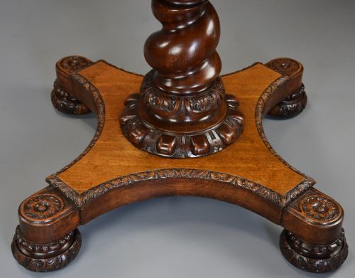 EARLY 19THC OAK LIBRARY TABLE OF LARGE PROPORTIONS WITH ELIZABETHAN JACOBEAN INFLUENCES - ADDITIONAL PHOTO 12