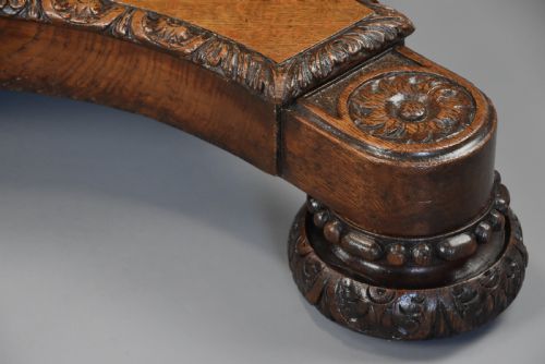 EARLY 19THC OAK LIBRARY TABLE OF LARGE PROPORTIONS WITH ELIZABETHAN JACOBEAN INFLUENCES - ADDITIONAL PHOTO 15