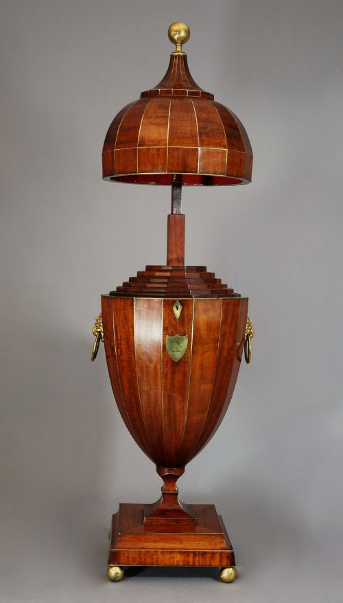 LARGE EXCEPTIONALLY RARE 18TH CENTURY MAHOGANY CUTLERY URN OF SUPERB QUALITY - ADDITIONAL PHOTO 2