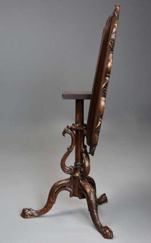 SUPERB EARLY 20TH CENTURY MAHOGANY TILT TOP TRIPOD TABLE IN THE CHIPPENDALE STYLE - ADDITIONAL PHOTO 12