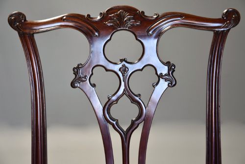 SET OF EIGHT LATE 19TH CENTURY CHIPPENDALE STYLE MAHOGANY DINING CHAIRS - ADDITIONAL PHOTO 7