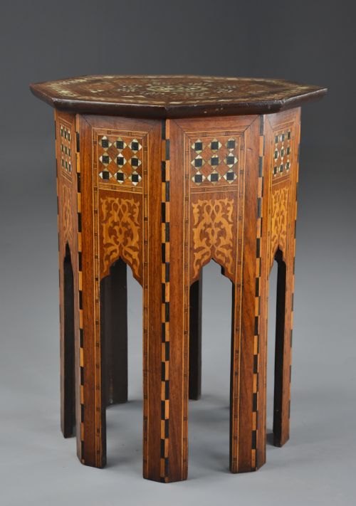 fig 1. Late 19th century Liberty & Co. inlaid Moorish octagonal table