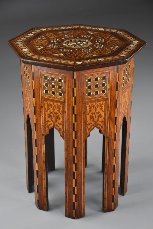 fig 2. Late 19th century Liberty & Co. inlaid Moorish octagonal table