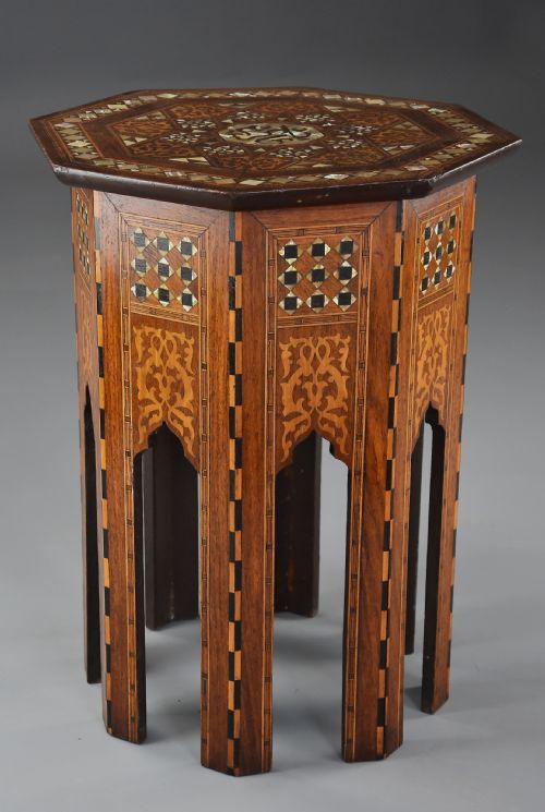 fig 3. Late 19th century Liberty & Co. inlaid Moorish octagonal table