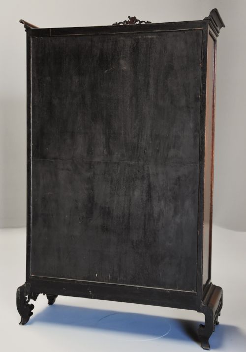 EXQUISITE FRENCH LATE 19TH CENTURY JAPANESE STYLE PADOUK DISPLAY CABINET ATTRIBUTED TO GABRIELFREDERIC VIARDOT - ADDITIONAL PHOTO 14