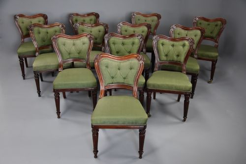 FINE QUALITY MATCHED SET OF TWELVE MID 19TH CENTURY WILLIAM IVTH MAHOGANY DINING CHAIRS ATTRIBUTED TO GILLOWS - ADDITIONAL PHOTO 2