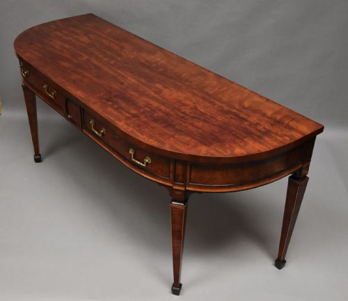 RARE FINE QUALITY LATE 18TH CENTURY SHERATON PERIOD MAHOGANY BOW FRONT SIDE TABLE OR SIDE SERVER - ADDITIONAL PHOTO 6