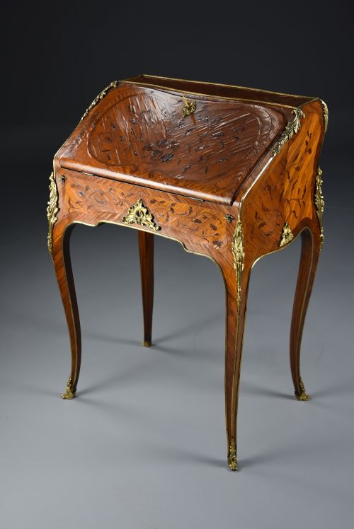 SUPERB LOUIS XV MID 18TH CENTURY FRENCH PETITE SECRETAIRE EN PENTE IN THE MANNER OF BVRB - ADDITIONAL PHOTO 7